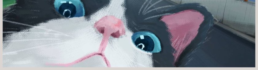 紫色文艺手绘猫咪插画通用PPT模板第5张