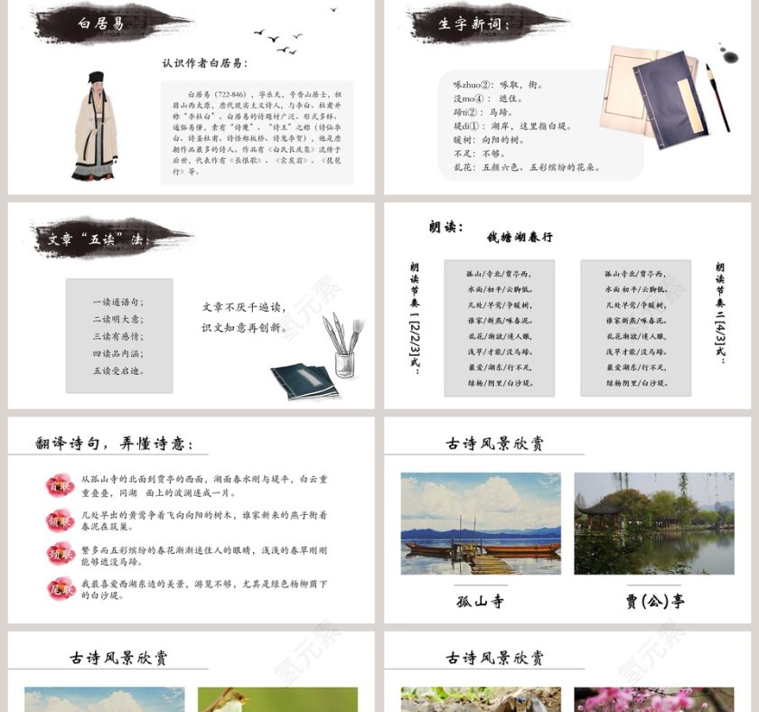 初中语文课件PPT《钱塘湖春行 》   第2张