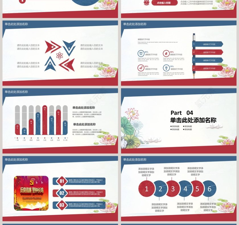 党委廉政反腐倡廉纪委检察院反腐局PPT模板 第4张