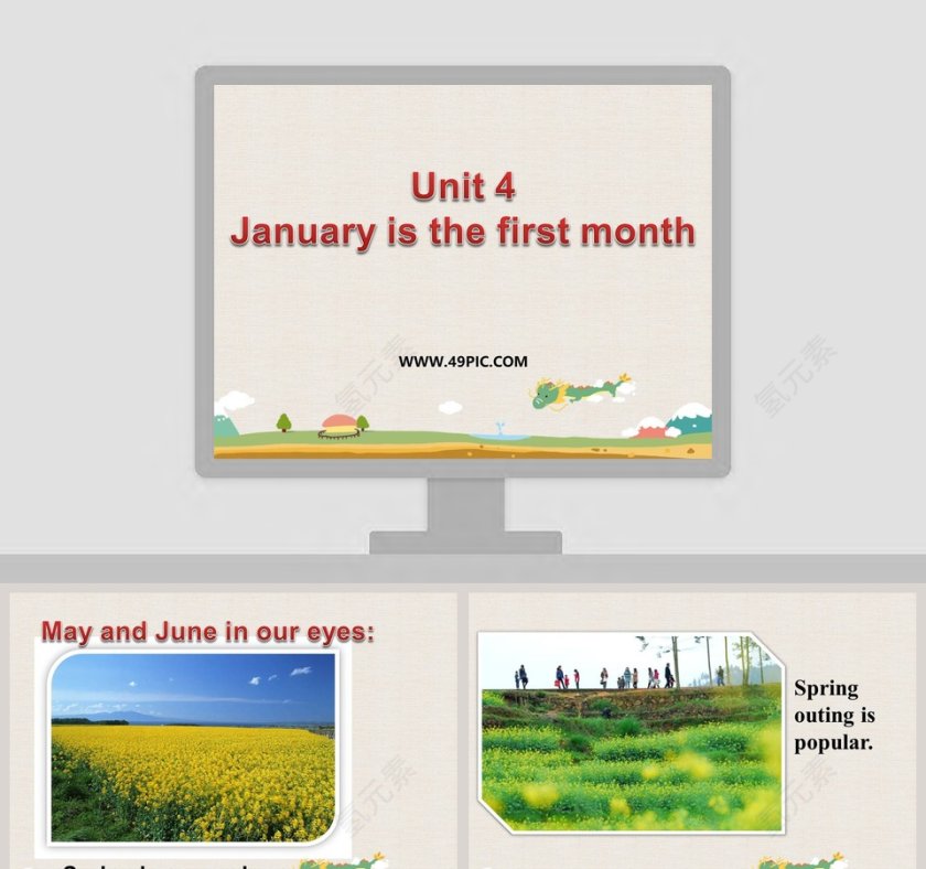 Unit 4-January is the first month教学ppt课件第1张