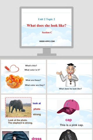 Unit 2 Topic 2-What does she look like教学ppt课件