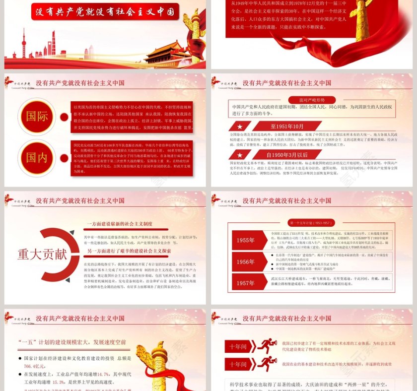 学党史颂党恩跟党走共产党成立100周年纪念PPT模板第3张