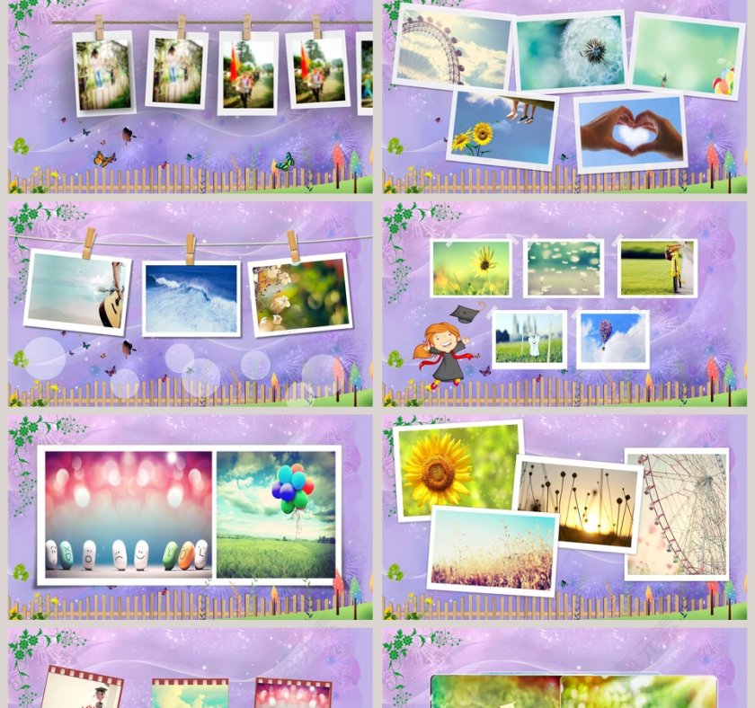 卡通儿童幼儿园毕业纪念PPT模板第2张