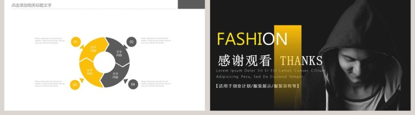 简约清新时尚服装欧美风PPT第5张