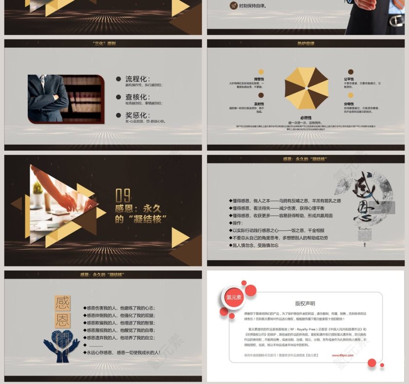 商务团队凝聚力培训PPT模板第7张