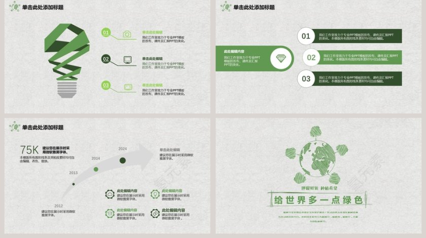 植树节主题动员模板ppt模板第5张