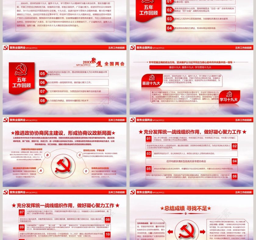 聚焦全国两会政府工作报告PPT模板第3张