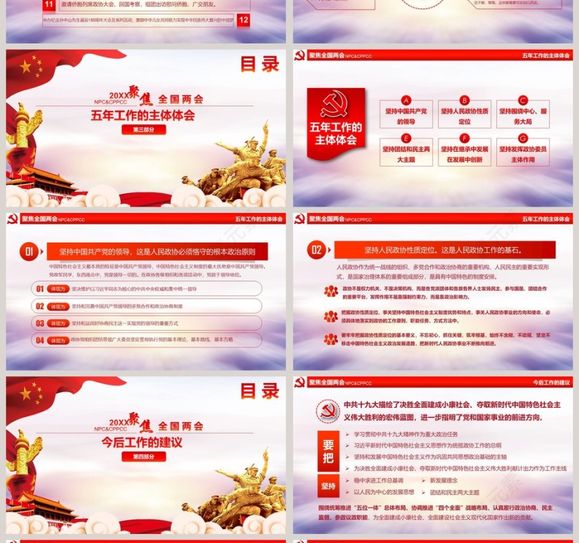 聚焦全国两会政府工作报告PPT模板第4张