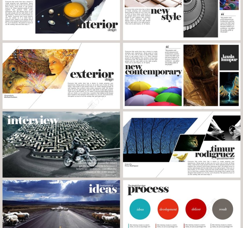 欧美经典商务时尚工作总结PPT模板 第3张