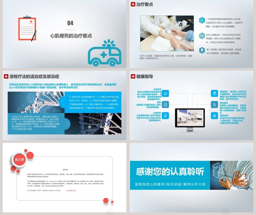 简约大气急性心梗护理查房PPT第5张