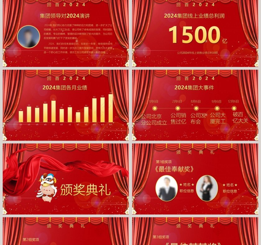 新年喜庆PPT模板第2张