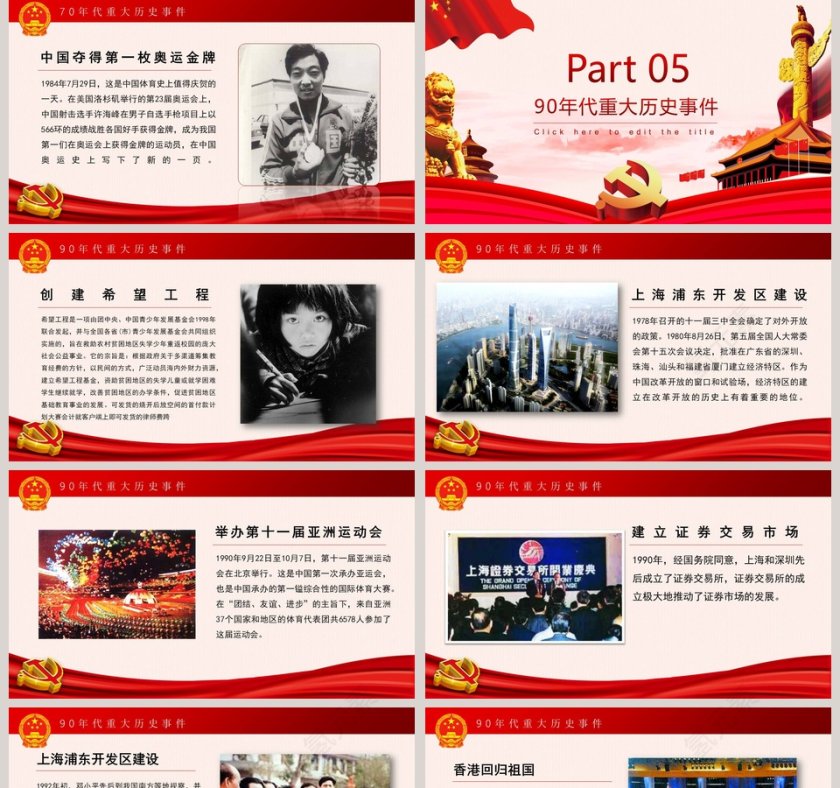 建国70周年的重大事件ppt第5张