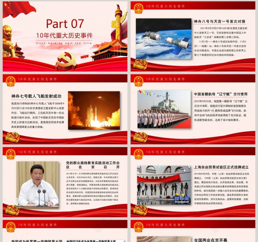 建国70周年的重大事件ppt第8张