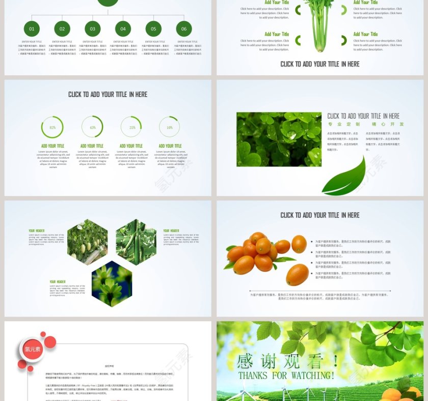 健康生活绿色环境保护主题PPT环保PPT模板第6张
