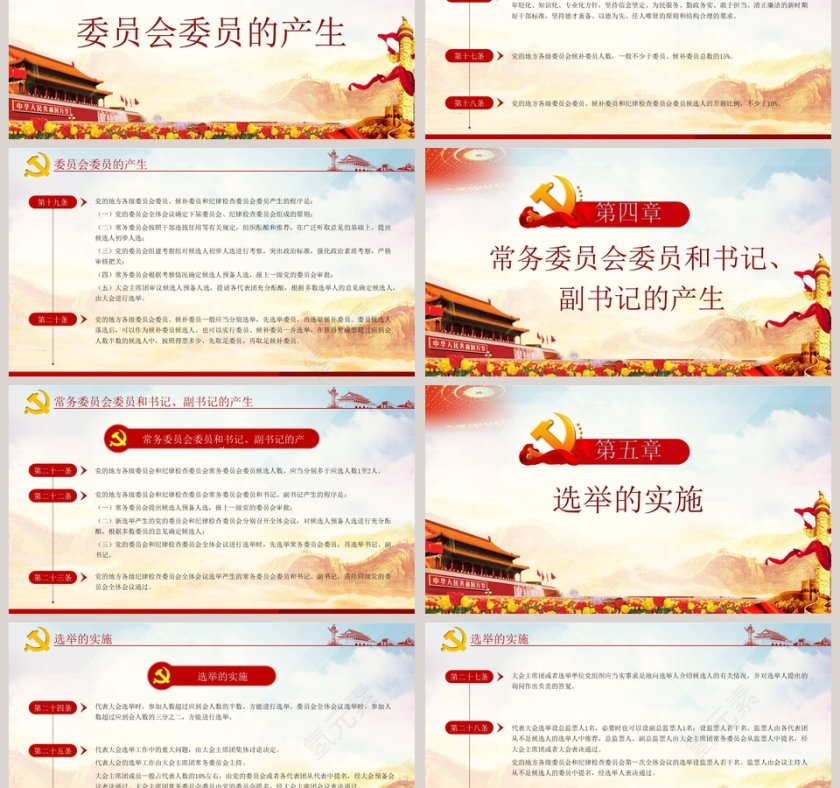 中国共产党地方组织选举工作条例解读PPT模板第3张