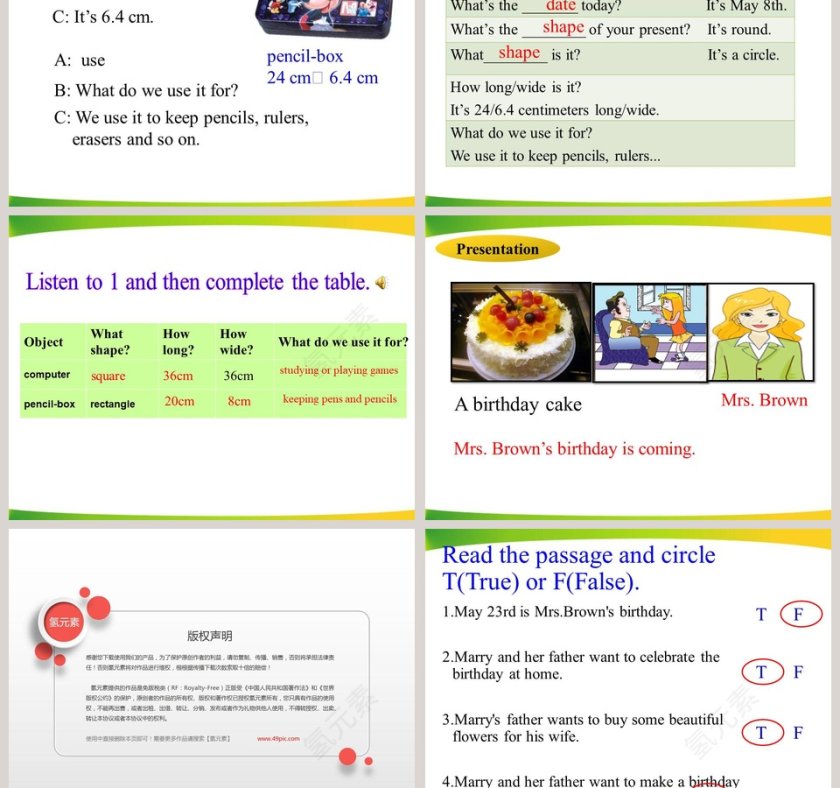 Unit7 Topic 1-When is your birthday教学ppt课件第3张