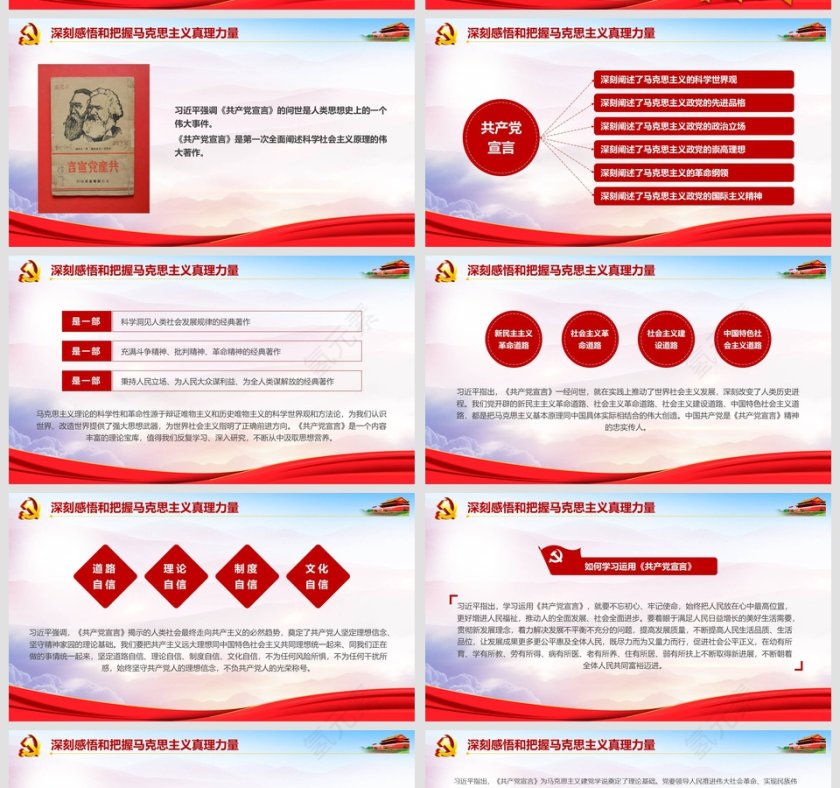 纪念马克思诞辰200周年党课PPT第5张