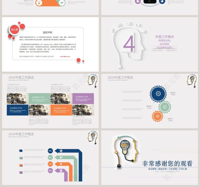 简约人工智能报告ppt模板第4张