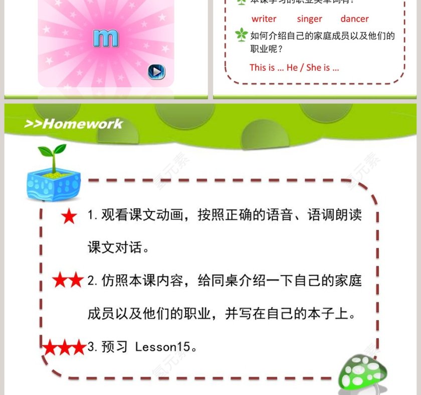 人教精通版五年级上册-Unit3 My father is a writer教学ppt课件第5张