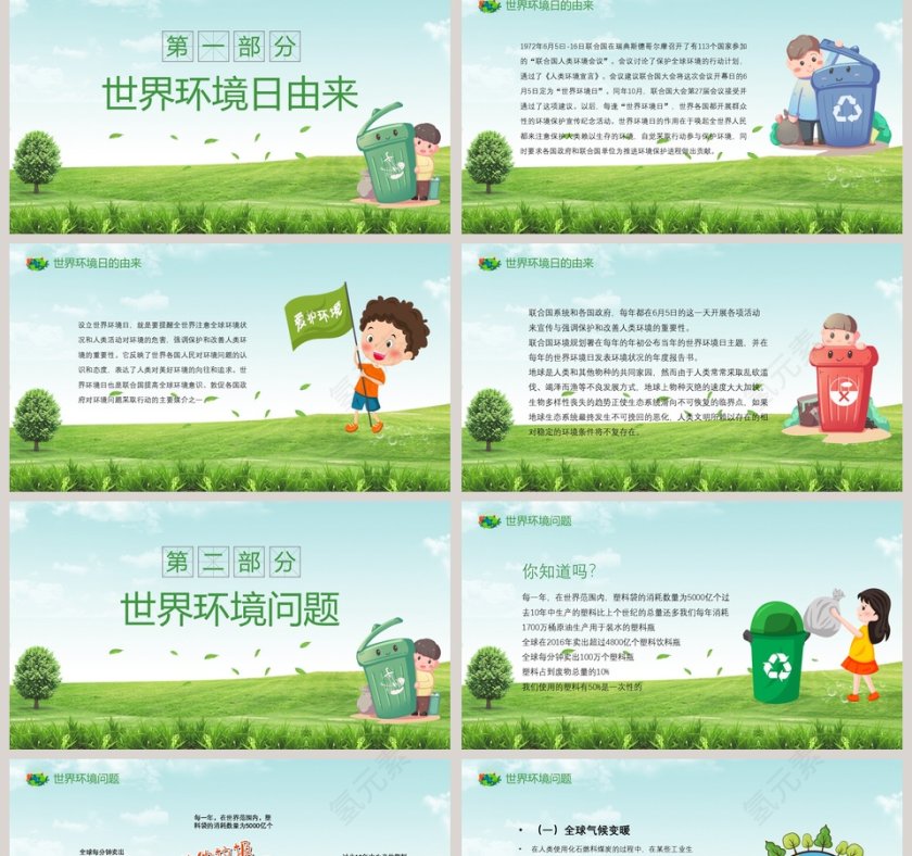 保护环境热爱地球世界地球保护日PPT模板第2张