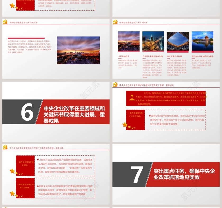 国企改革三年行动方案专题党课PPT模板第4张