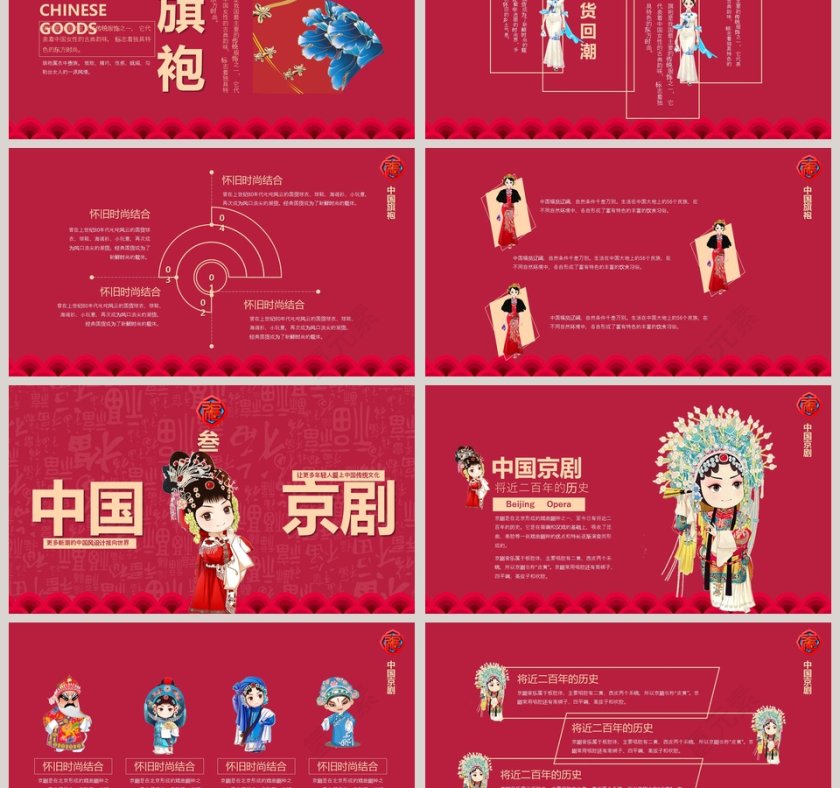 中国风创文产品介绍PPT模板第3张