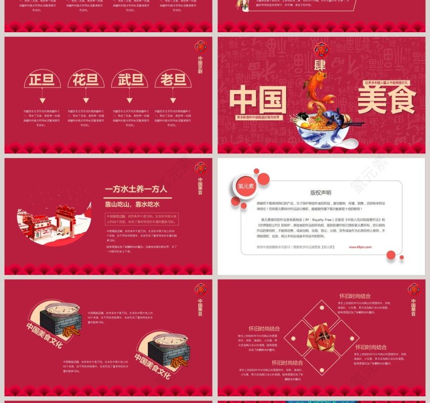 中国风创文产品介绍PPT模板第4张