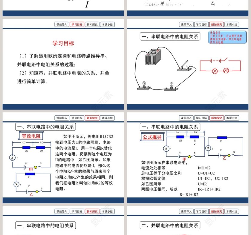 第十二章 欧姆定律-串并联电路中的电阻关系教学ppt课件第2张