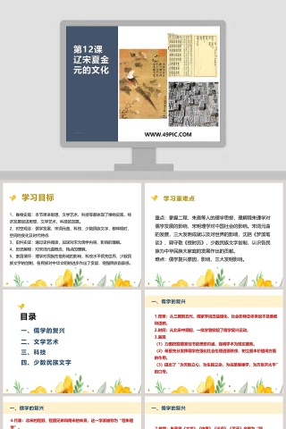 第-课辽宋夏金元的文化教学ppt课件