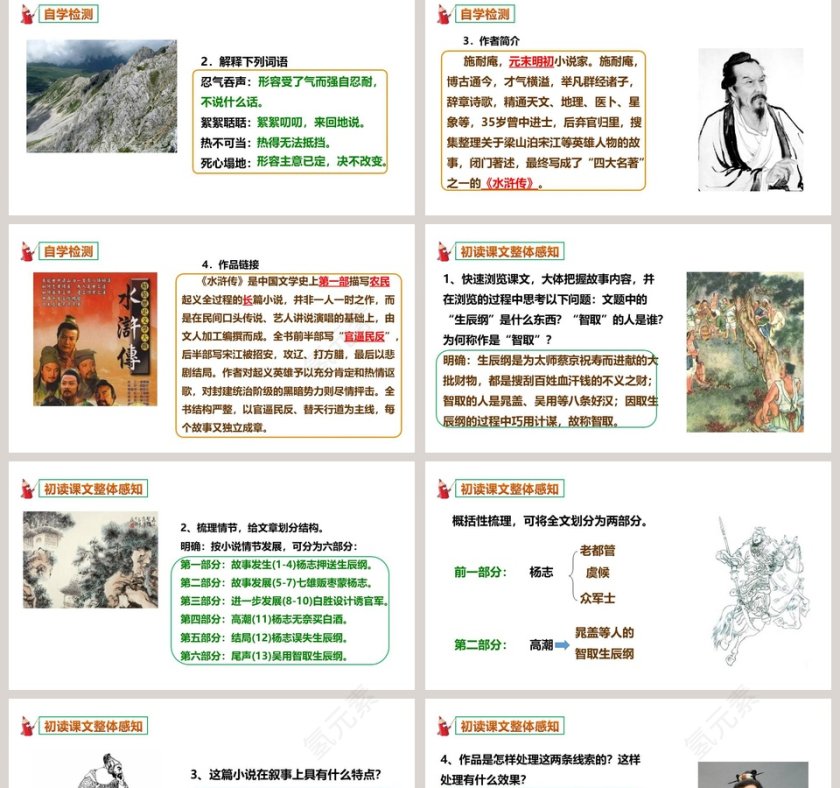 部编版九年级语文上册智取生辰纲语文课件PPT第2张