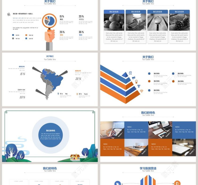 简约教育培训宣传展示PPT模板第2张