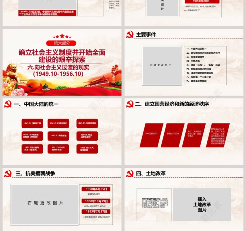 98年光辉历程中国共产党党史PPT模板第13张