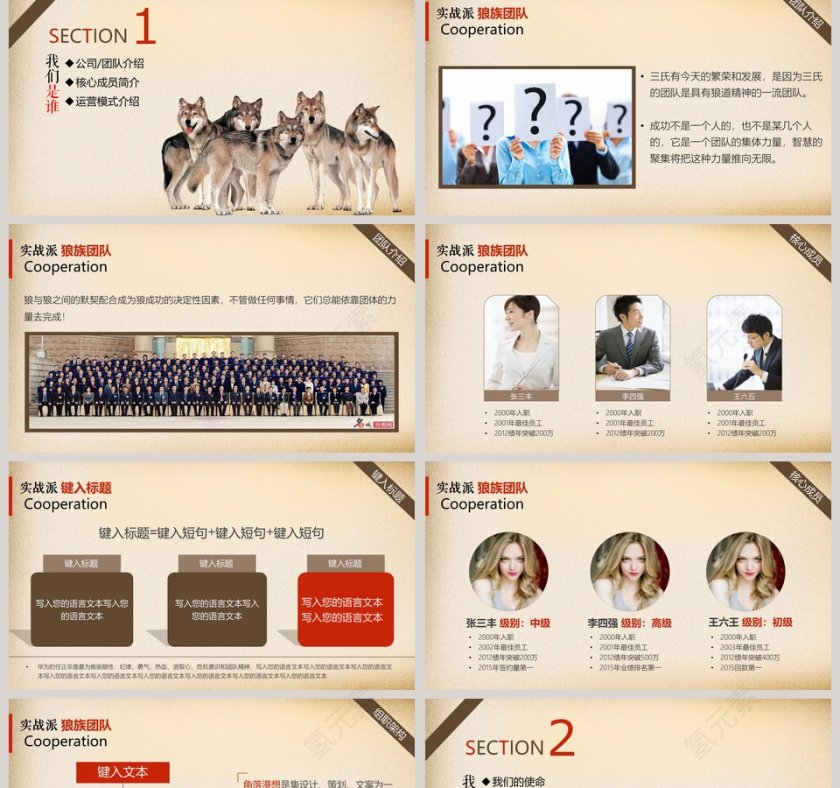 狼性团队企业文化建设培训演讲PPT新员工入职培训课程  第2张