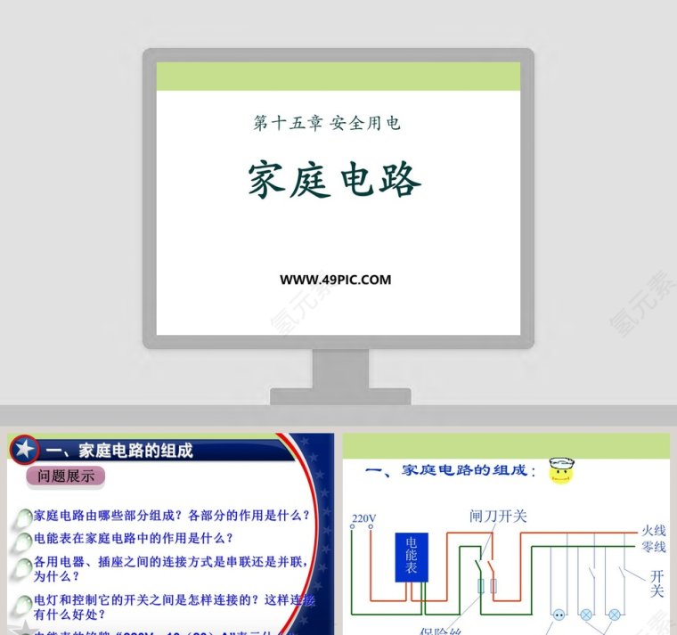 家庭电路-第十五章 安全用电教学ppt课件第1张