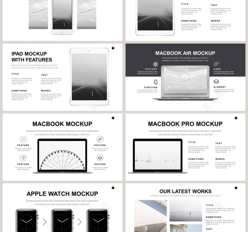 欧美极简PPT商务汇报产品推介通用ppt模板第3张