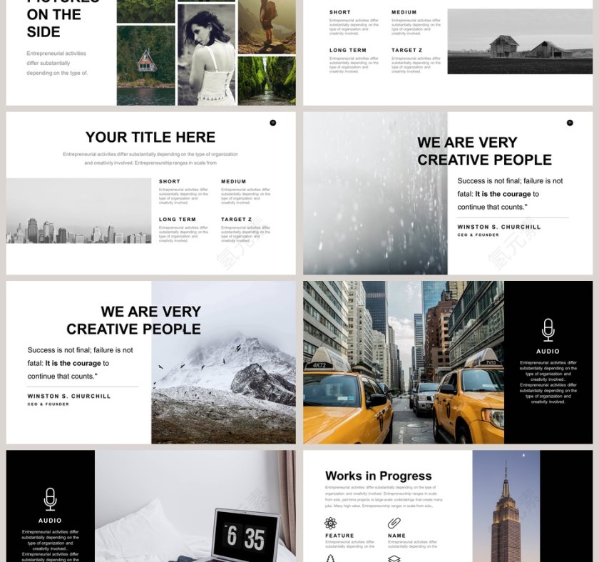 欧美极简PPT商务汇报产品推介通用ppt模板第6张