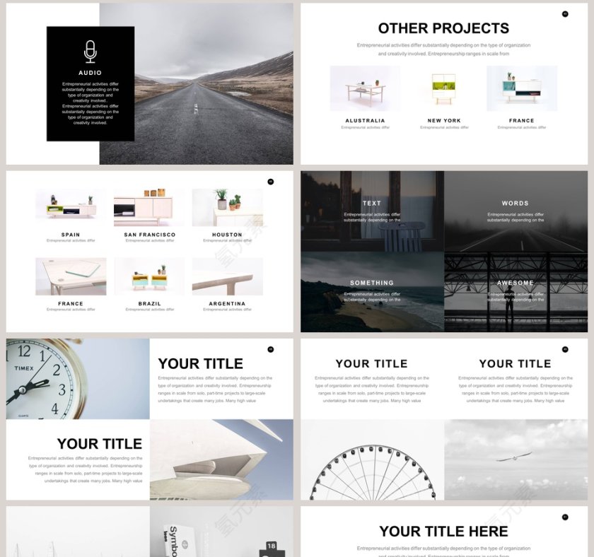 欧美极简PPT商务汇报产品推介通用ppt模板第8张