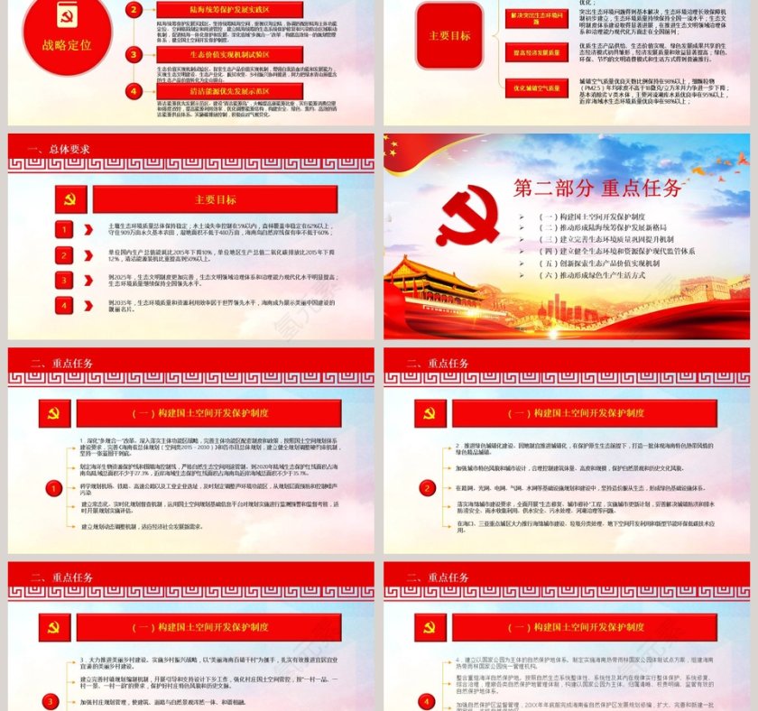 写实风格国家生态文明试验区海南实施方案ppt模板第3张