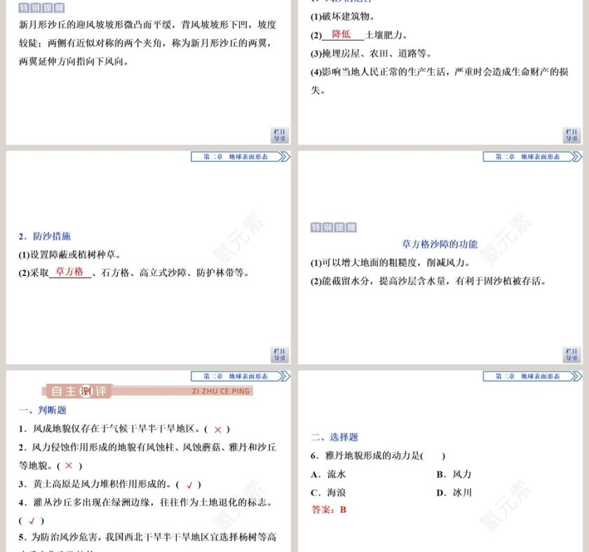 政务党建行业PPT模板第二节风成地貌第3张