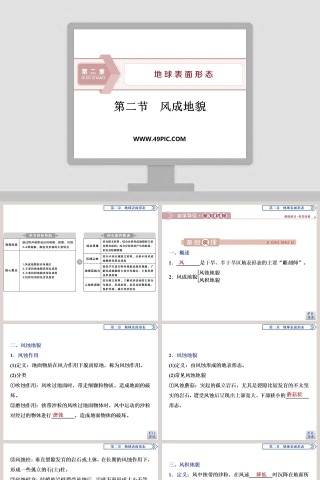 政务党建行业PPT模板第二节风成地貌