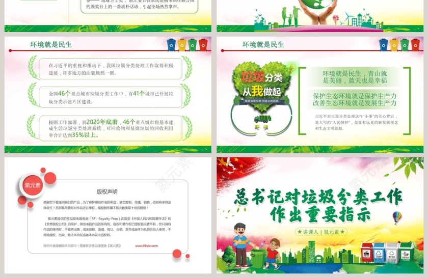 总书记对垃圾分类工作作出重要指示垃圾分类主题党课ppt模板第4张