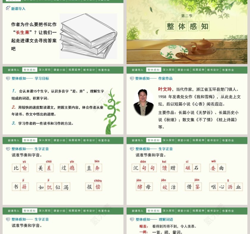 人教部编版五年级语文上册我的长生果语文课件PPT第2张