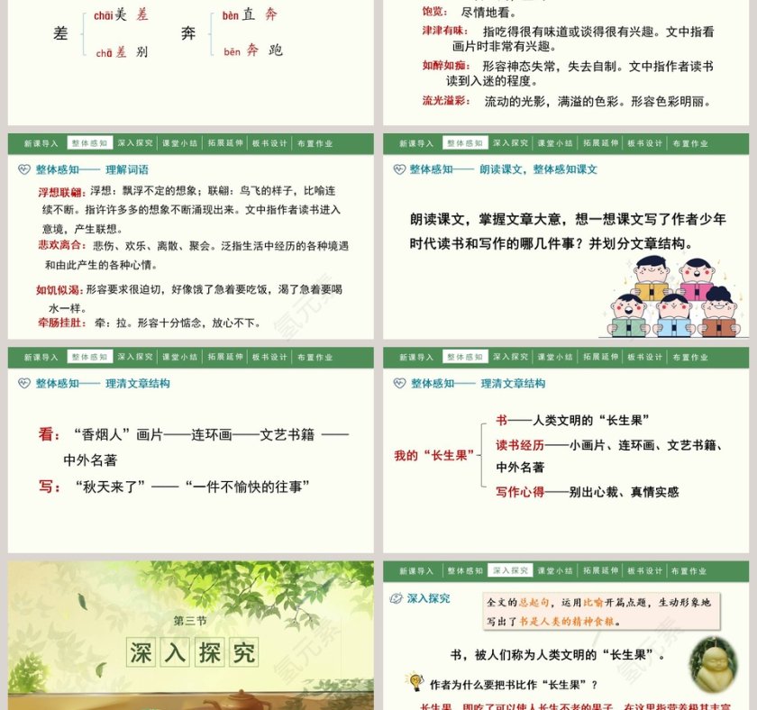 人教部编版五年级语文上册我的长生果语文课件PPT第3张
