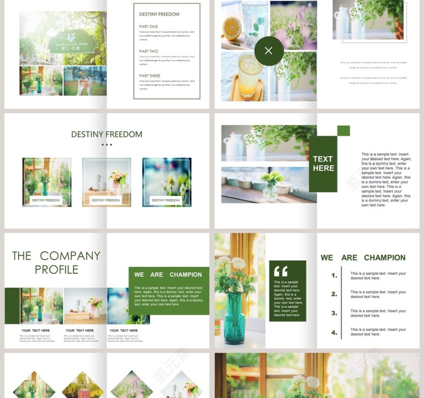 文艺清新画册PPT第2张