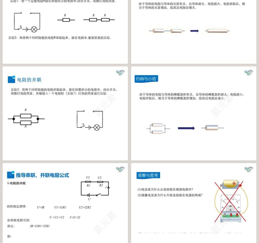 第十二章欧姆定律-串并联电路中的电阻关系教学ppt课件第3张