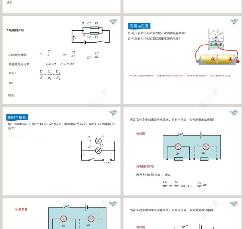 第十二章欧姆定律-串并联电路中的电阻关系教学ppt课件第4张