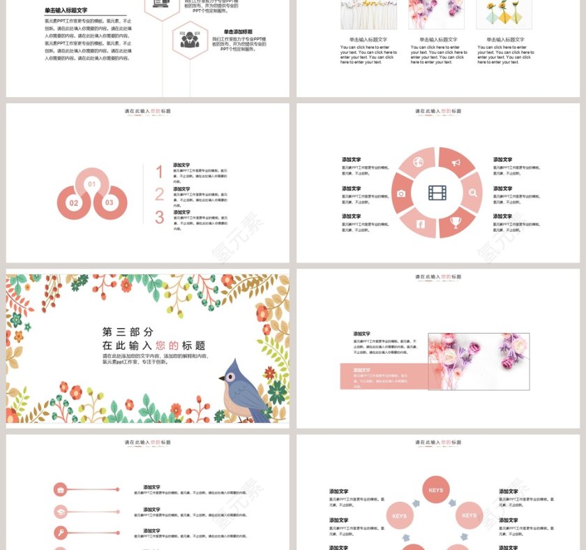 2019文艺小清新PPT模板第3张