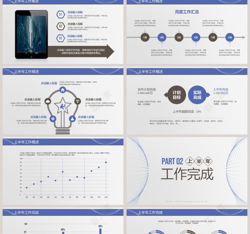 企业上半年工作总结汇报PPT  第2张