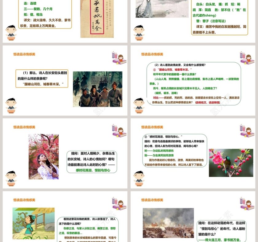 课文解析八年级语文上册春望语文课件PPT第3张