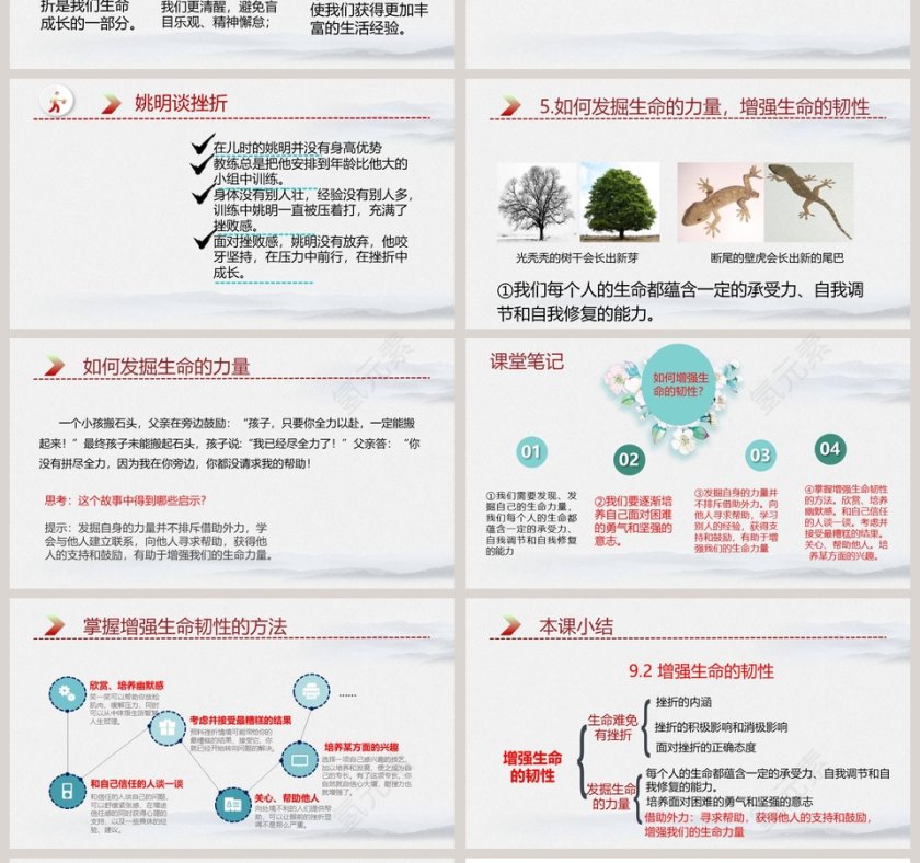 增强生命的韧性：PPT模板大全第4张